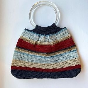 New crochet summer bag blue red